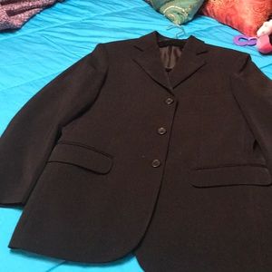 Young men 2 piece black suit